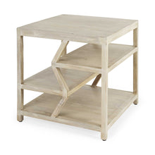  Natural Finish Wooden Side Table