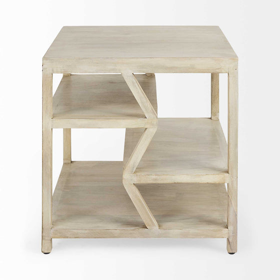 Natural Finish Wooden Side Table