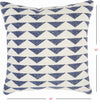 20" Navy Blue and Ivory Triangles Throw Pillow