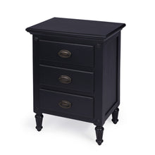  Classic Black 3 Drawer Nightstand