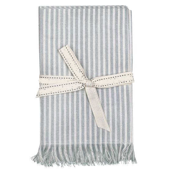 Set of Stonewashed Blue Stripe Napkins