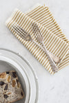 Set of Eight Yellow Stripe Napkins