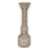 Handmade Ornate Candlesticks in Rustic White