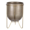 Broze and Gold Finish Metal Plant Pot