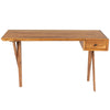 54" Brown Acacia Wood Writing Desk