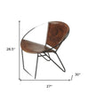 27" Brown Faux Leather Side Chair | Available in 2 Colors