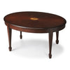 Dark Brown Oval Coffee Table