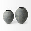 Kyros Gray Earthy Ceramic Oval Vase | Available in 2 Sizes