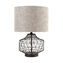  Gray Metal Basket Table Lamp