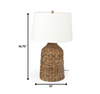 19" Brown Lamp Base LED With White Shade Buyer Reviews