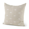 Beige And White Square Accent Pillow Cover