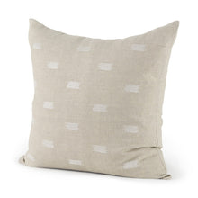  Beige And White Square Accent Pillow Cover