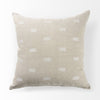 Beige And White Square Accent Pillow Cover