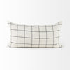 White And Black Grid Lumbar Accent Pillow Cover