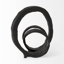  Black Metal Ribbon Loop Sculpture