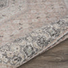 5’ X 7’ Gray and Soft Pink Traditional Area Rug