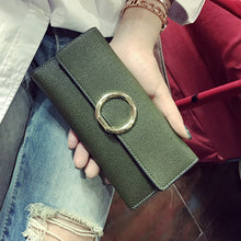  Faux Leather Cell Wallet with Gold Clasp