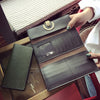 Faux Leather Cell Wallet with Gold Clasp