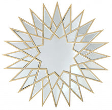  34" Gold Sunburst Metal Framed Accent Mirror