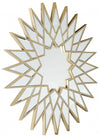 34" Gold Sunburst Metal Framed Accent Mirror