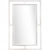 Silver Rectangle Accent Metal Mirror