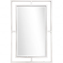  Silver Rectangle Accent Metal Mirror