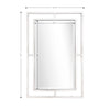 Silver Rectangle Accent Metal Mirror