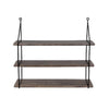 3 - Tiered Dark Brown Wood Wall Decor