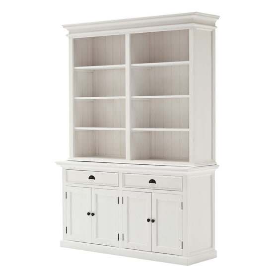 Classic White Hutch Bookcase Unit