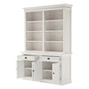 Classic White Hutch Bookcase Unit