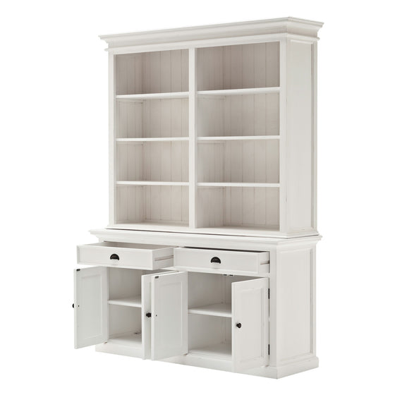 Classic White Hutch Bookcase Unit