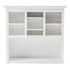 Classic White Buffet Hutch Unit With 2 Adjustable Shelves