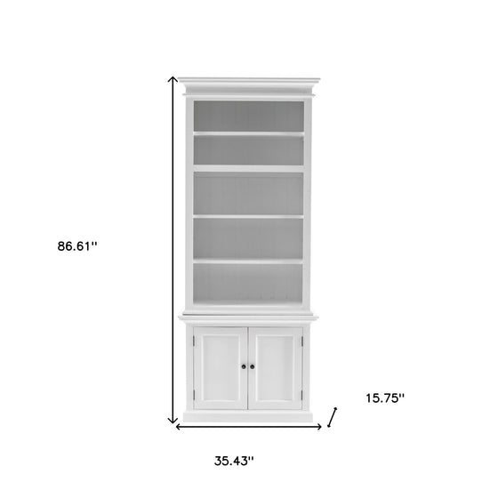 Classic White Single Bay Bookshelf