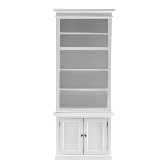 Classic White Single Bay Bookshelf