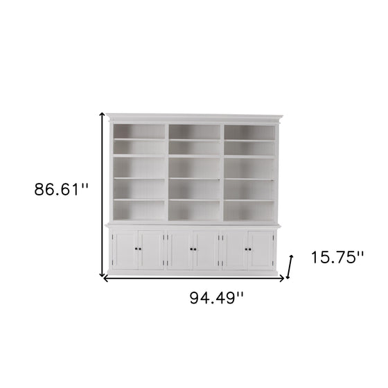 Classic White Triple-Bay Hutch Unit