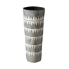 Gray And White Tribal Pattern Vase