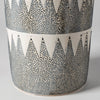 Gray And White Tribal Pattern Vase