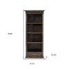 Black Wash Bookcase With One Drawer