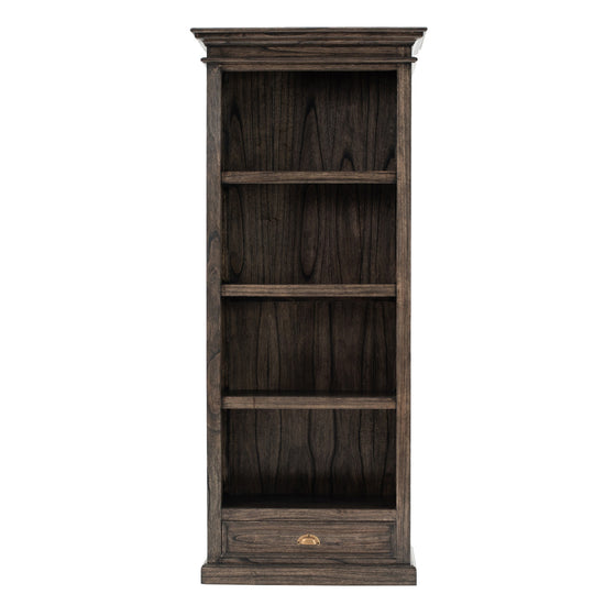 Black Wash Bookcase With One Drawer