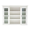 Classic White Library Hutch with Basket Set