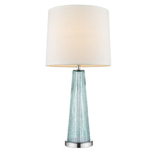  29" Seaglass Table Lamp with White Empire Shade