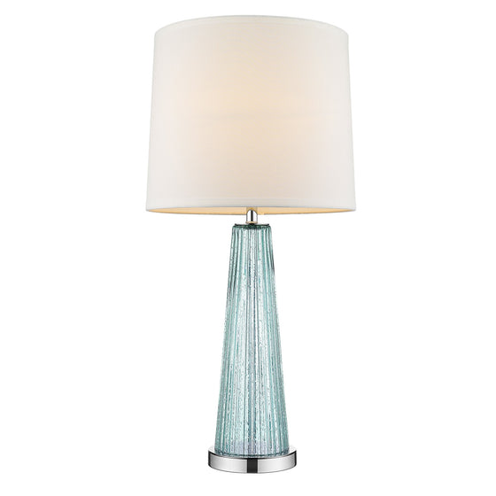 29" Seaglass Table Lamp with White Empire Shade