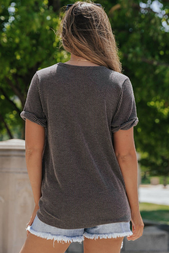 Olive Green Corded T-Shirt