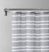 Silvery Gray and White Striped Shower Curtain