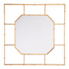 Bamboo Square Mirror Gold