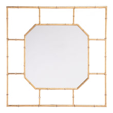  Bamboo Square Mirror Gold