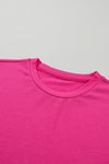 Pink Solid Color Basic Crew Neck Plain Tee | Available in 7 Colors