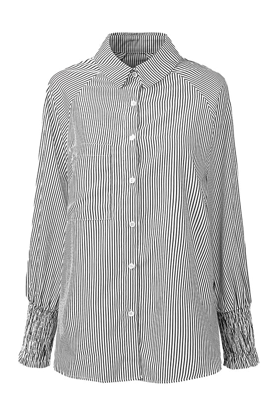 Light Blue Striped Button-up Shirt | Available in 3 Colors