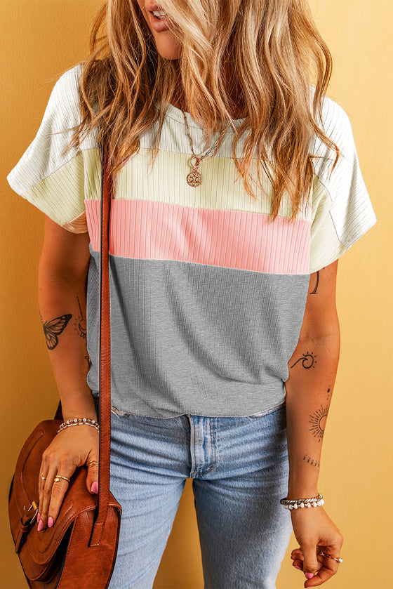 Color Block Patchwork T-shirt | Available in 3 Variants