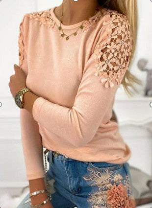 Floral Laced Long Sleeve T-Shirt